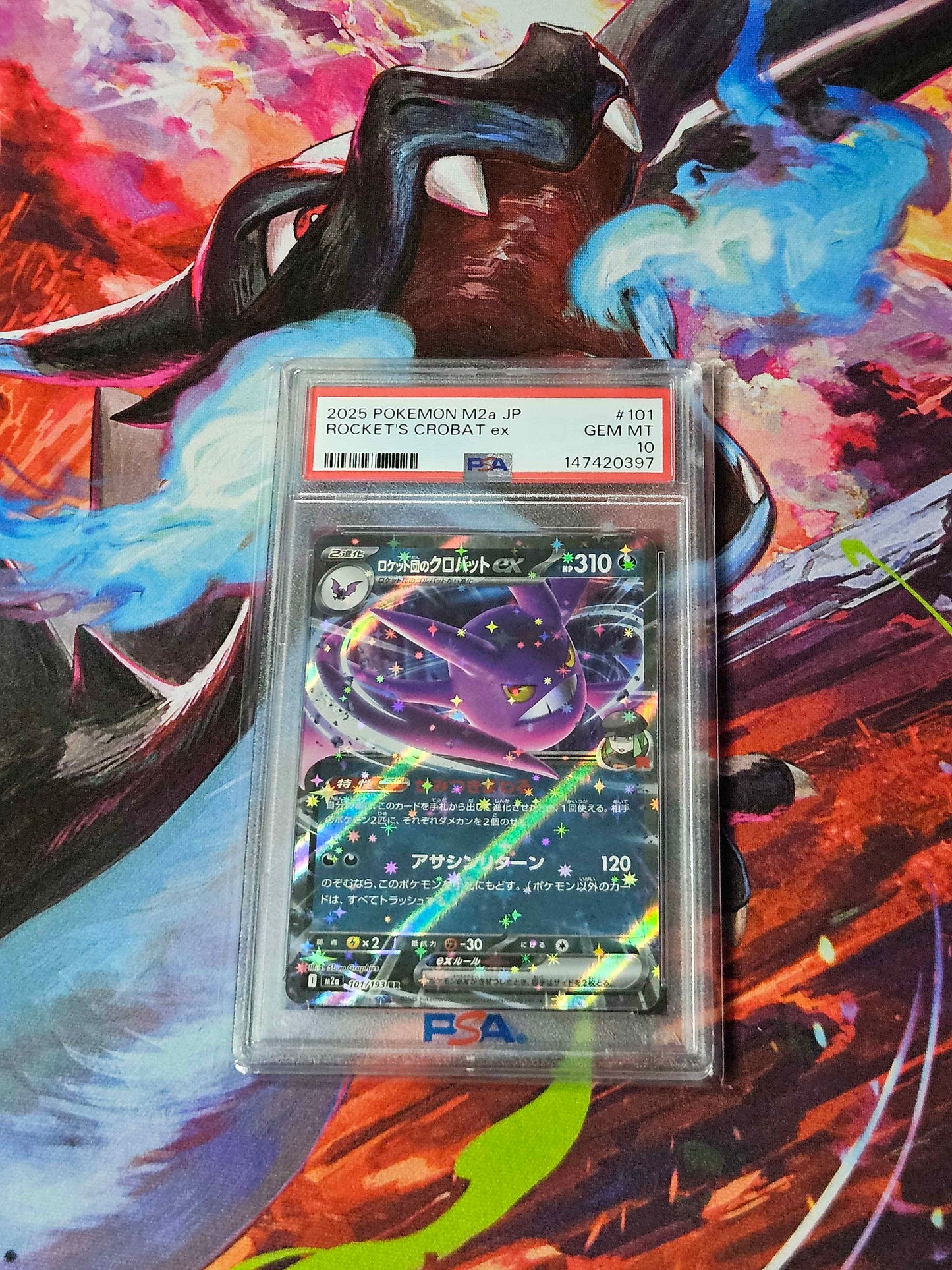 JPN Team Rocket's Crobat ex - 101/193 - Mega Dream ex - PSA 10