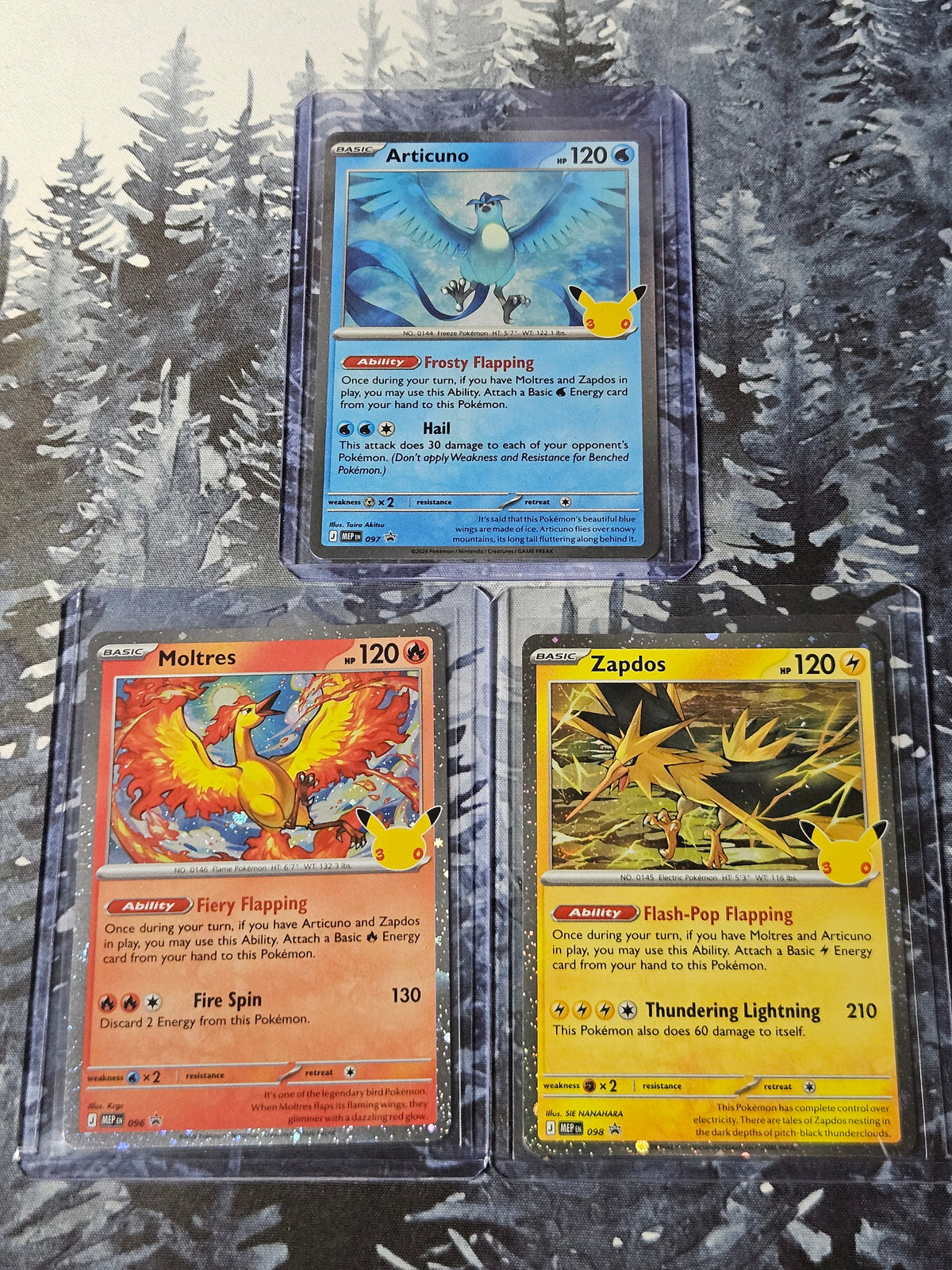 Moltres, Zapdos, & Articuno Promo Set - 096, 097, 098 - Mega Evolution Promo