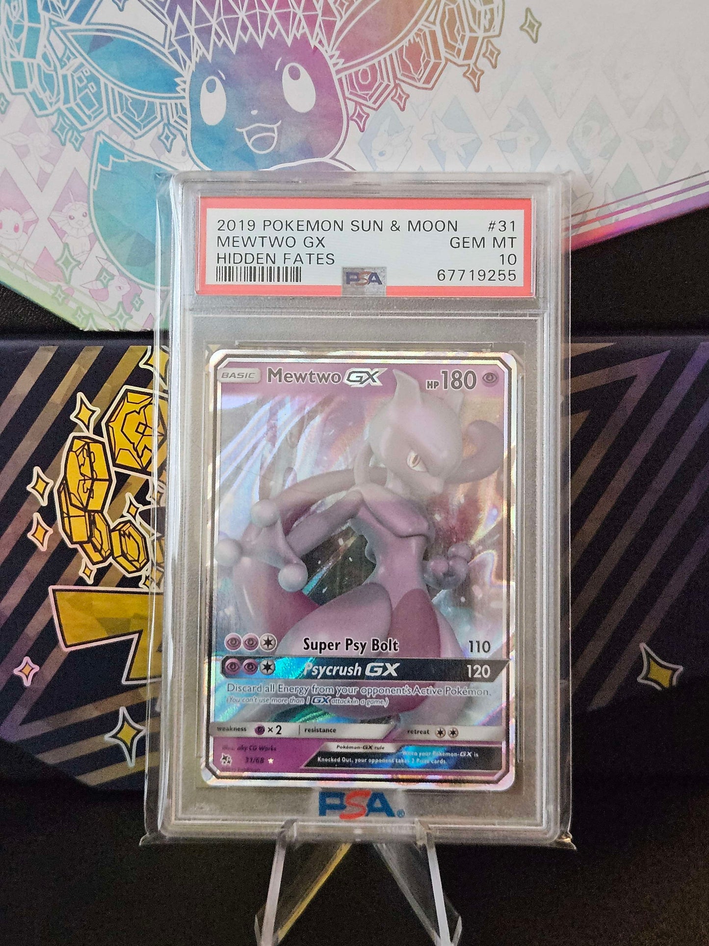 Mewtwo GX - 31/68 - Hidden Fates PSA 10