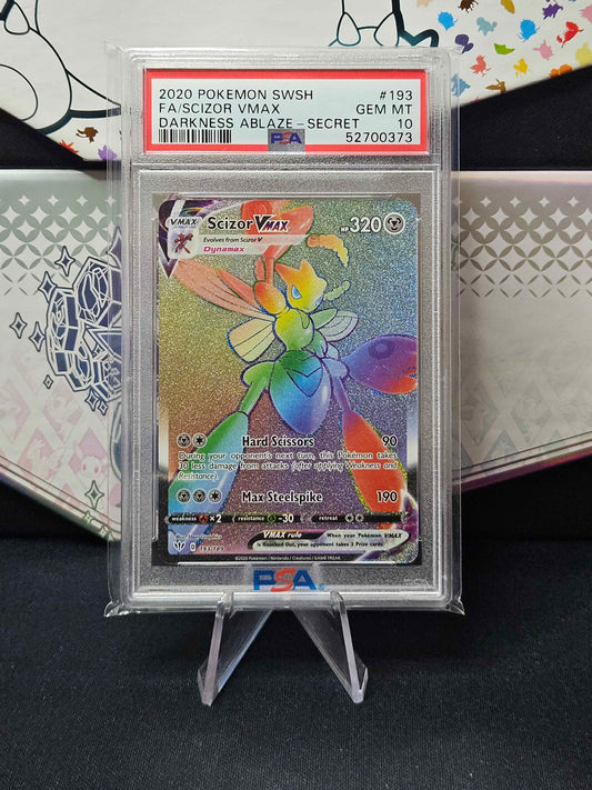 Scizor VMAX Secret Rare Darkness Ablaze PSA 10