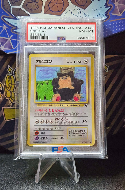 1998 Snorlax Japanese Vending Series 1 #143 PSA 8 NM-MT